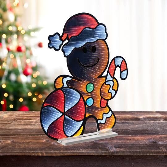 31" Peppermint Gingerbread Man EkkoLight